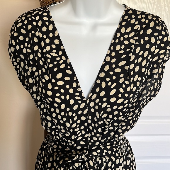 Max Studio, Black and cream Polkadot Dress - Picture 3 of 4